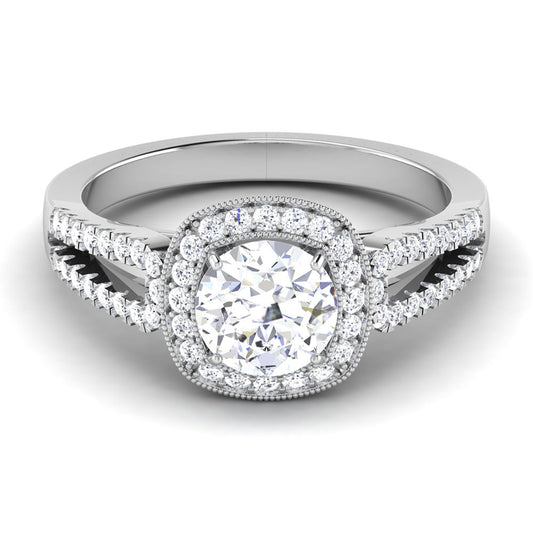 Regal Halo Twist Ring
