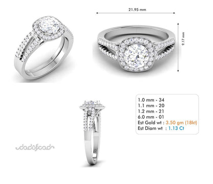 Regal Halo Twist Ring