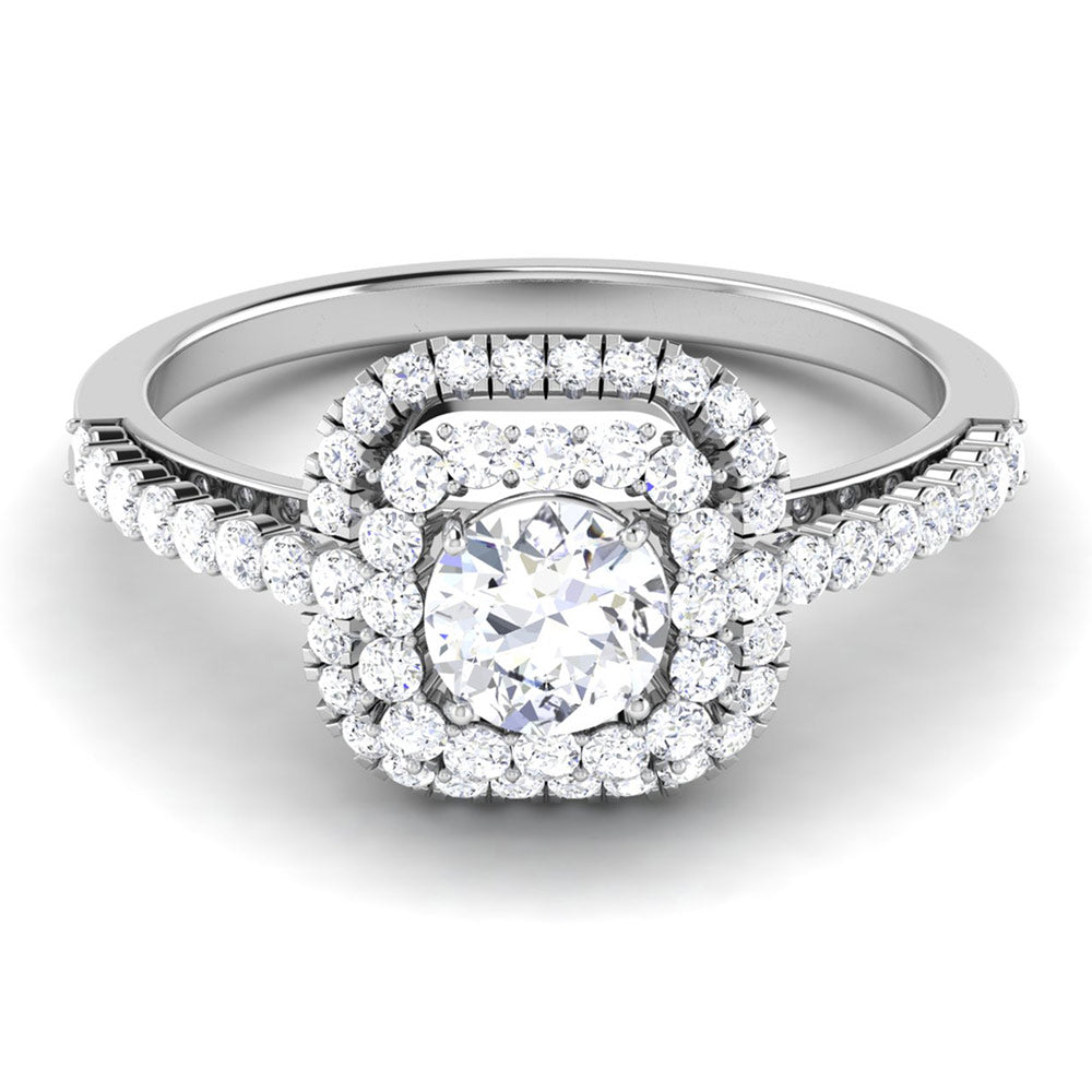 Opulent Halo Twist Ring