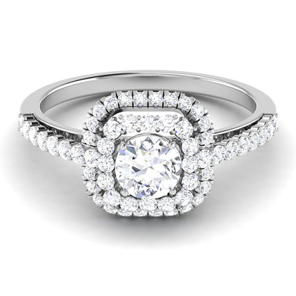Opulent Halo Twist Ring
