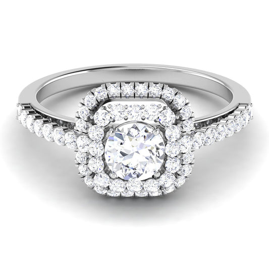 Opulent Halo Twist Ring