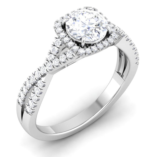 Celestial Twist Halo Ring