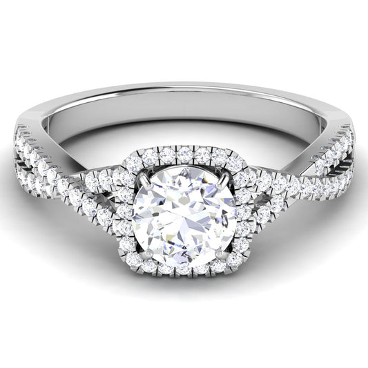 Celestial Twist Halo Ring