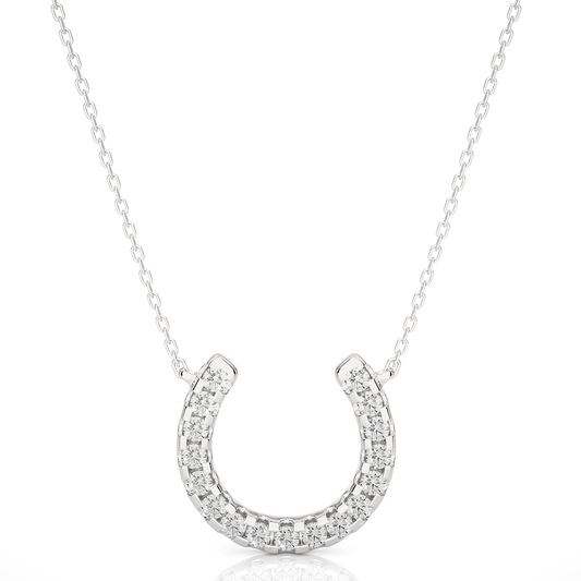 Lucky Horseshoe Diamond Necklace