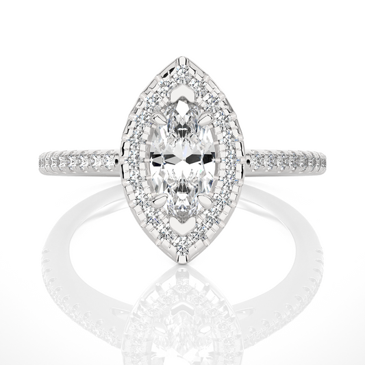 Elegant Marquise-Cut Diamond Ring