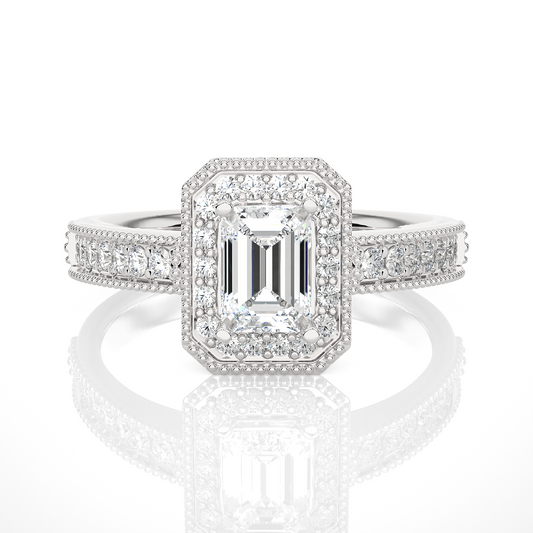 Elegant Emerald-Cut Diamond Ring