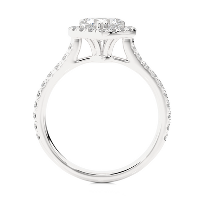 Elegant Heart-Shaped Diamond Ring