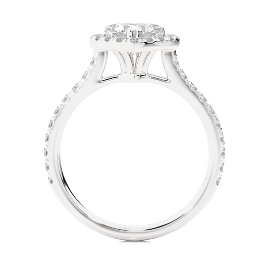 Elegant Heart-Shaped Diamond Ring