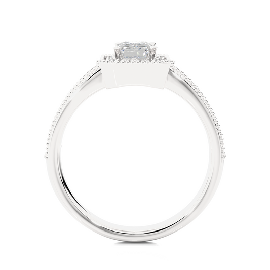 Elegant Emerald-Cut Diamond Ring
