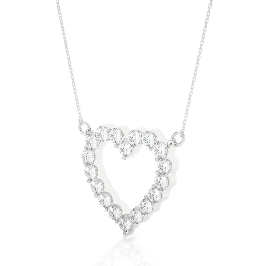 Luminous Heart Halo Necklace