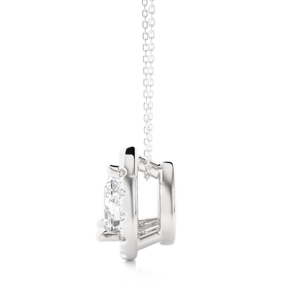 Elegant Teardrop Halo Necklace