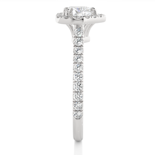 Elegant Heart-Shaped Diamond Ring