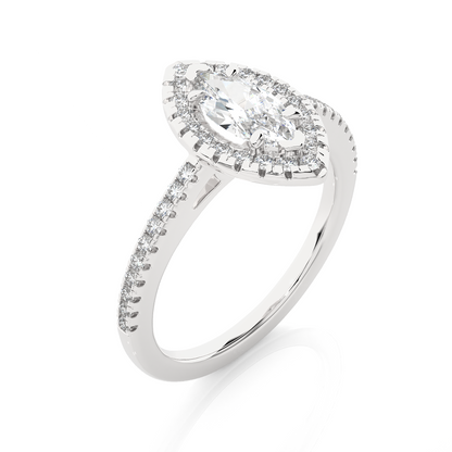 Elegant Marquise-Cut Diamond Ring