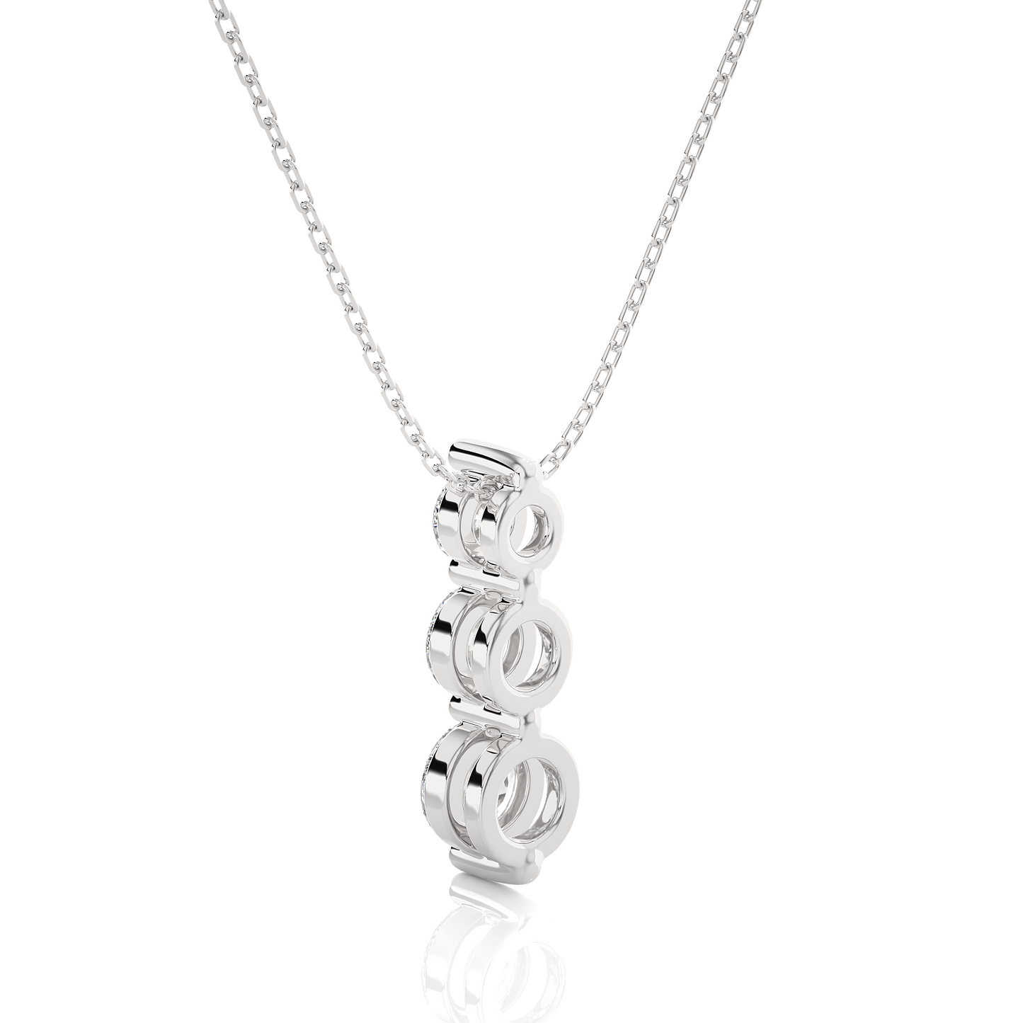 Trendy Triple Drop Diamond Necklace