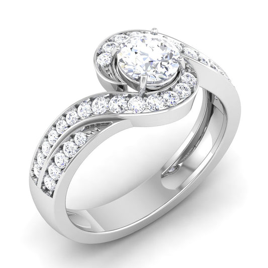 Eternal Swirl Halo Ring