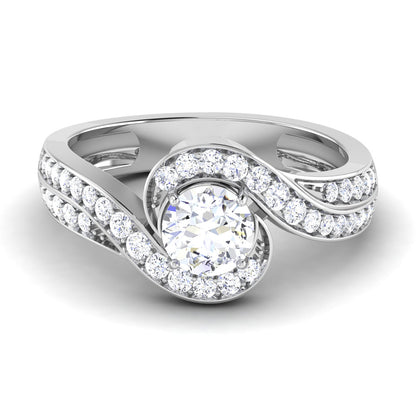 Eternal Swirl Halo Ring