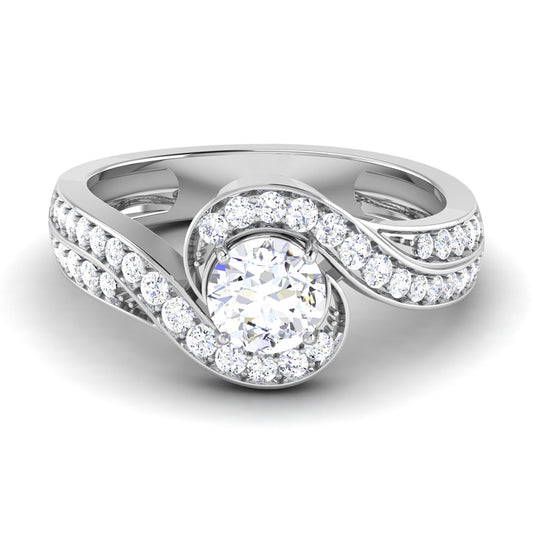Eternal Swirl Halo Ring