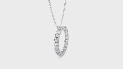 Radiant Circle Diamond Necklace