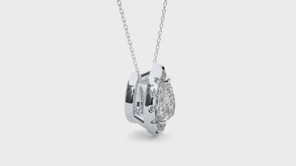 Elegant Teardrop Halo Necklace